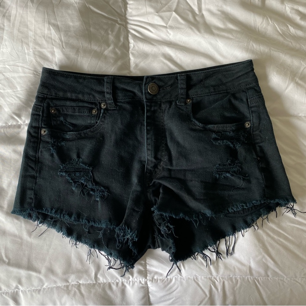 Size 6 Black High Waisted Shorts